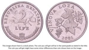 CROATIA 2 lipe 2001 / Croatian text / UNC