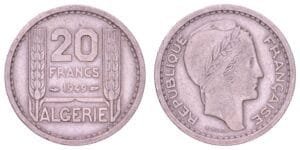 ALGERIA 20 francs 1949 VF