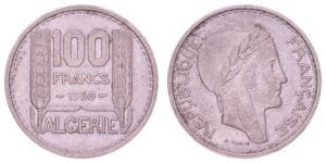 ALGERIA 100 francs 1950 VF+