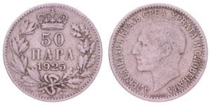 YUGOSLAVIA 50 para 1925 / Poissy mint / VF
