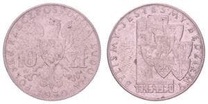 POLAND 10 zlotych 1970 / 25th Anniversary of Provincial Annexations / VF