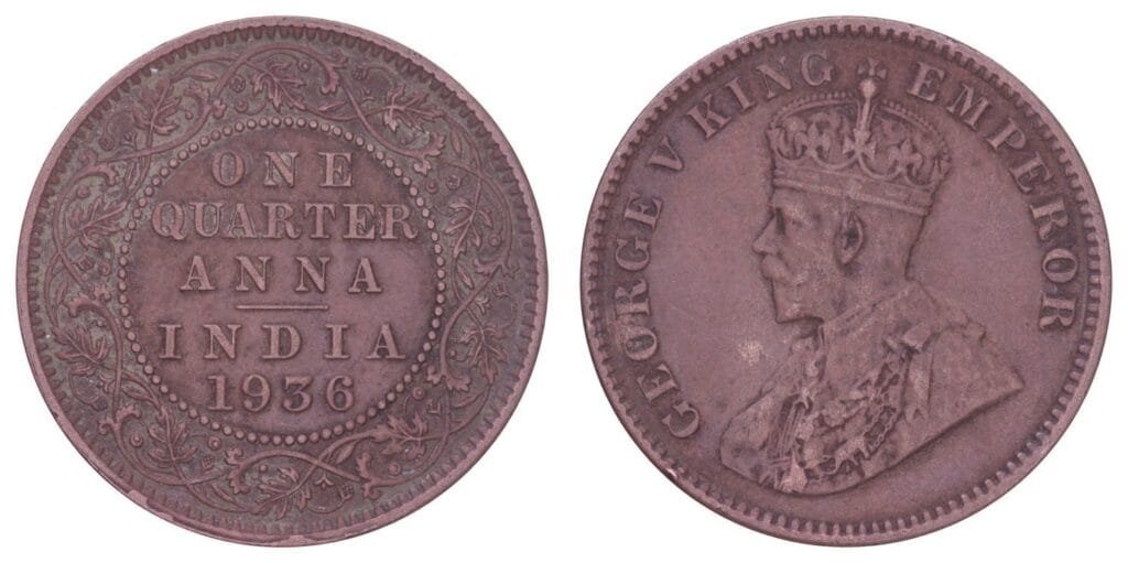 INDIA 1/4 anna 1936 / Británico / En muy buen estado