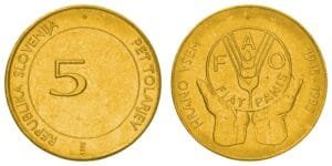 SLOVENIA 5 tolarjev 1995 / FAO / UNC