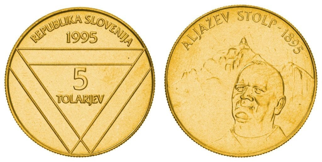 SLOVENIA 5 tolarjev 1995 / Centennial of Erection of Aljaž Turret / UNC