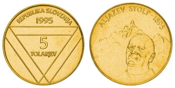 SLOVENIA 5 tolarjev 1995 / Centennial of Erection of Aljaž Turret / UNC