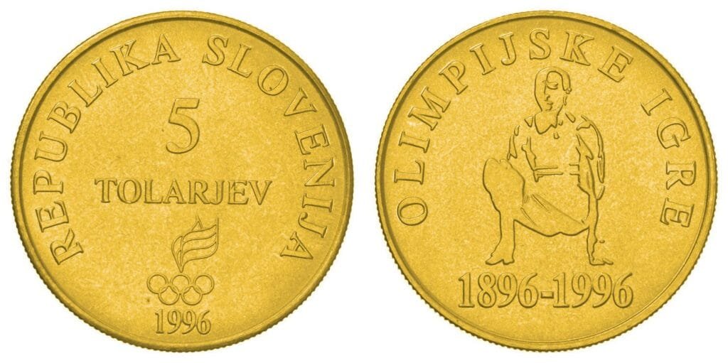SLOVENIA 5 tolarjev 1996 / Olympic Games / UNC