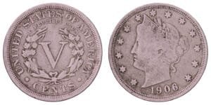 UNITED STATES OF AMERICA 5 cents 1906 / Liberty Head Nickel / VF