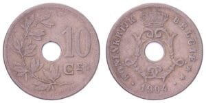 BELGIUM 10 centimes 1904 / Dutch text / VF