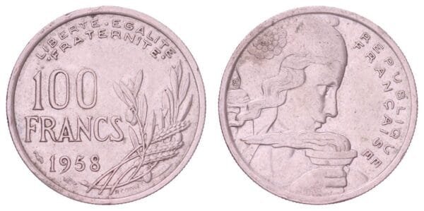 FRANCE 100 francs 1958 VF