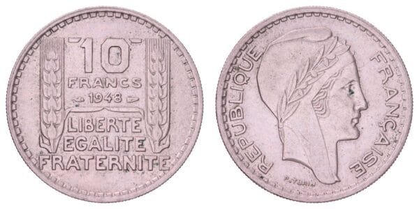 FRANCE 10 francs 1948 VF