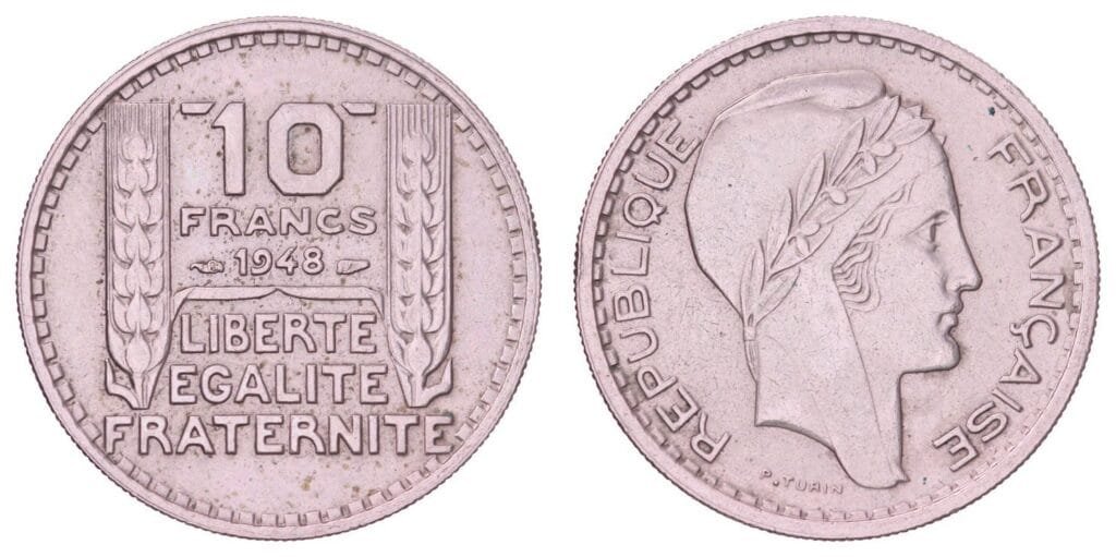 FRANCE 10 francs 1948 VF