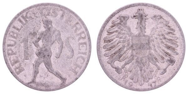 AUSTRIA 1 schilling 1947 VF