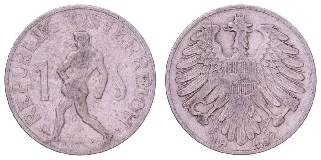 AUSTRIA 1 schilling 1946 VF