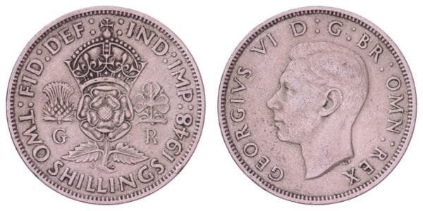 GREAT BRITAIN 2 shillings 1948 VF