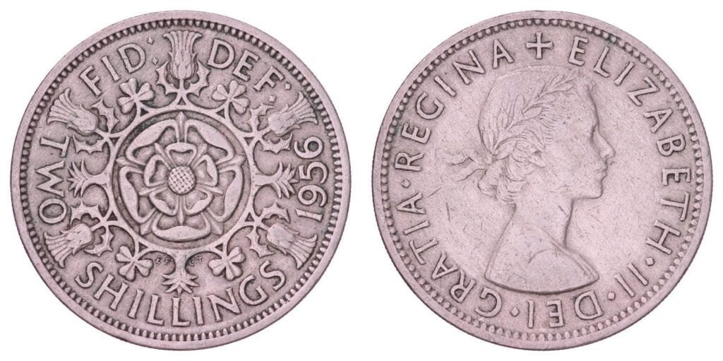 GREAT BRITAIN 2 shillings 1956 VF