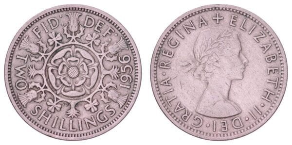 GREAT BRITAIN 2 shillings 1956 VF