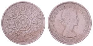 GREAT BRITAIN 2 shillings 1959 VF