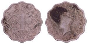 INDIA 1 anna 1939 / British / F