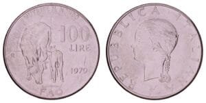ITALY 100 lire 1979 / FAO / XF