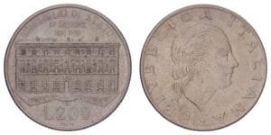 ITALY 200 lire 1990 / 100th Anniversary of the IV Section of the State Council / XF