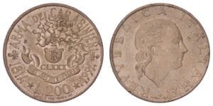 ITALY 200 lire 1994 / 180th Anniversary of the Foundation of the Carabinieri / XF