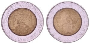 ITALY 500 lire 1997 / 50th Anniversary of the Italian Traffic Police / XF