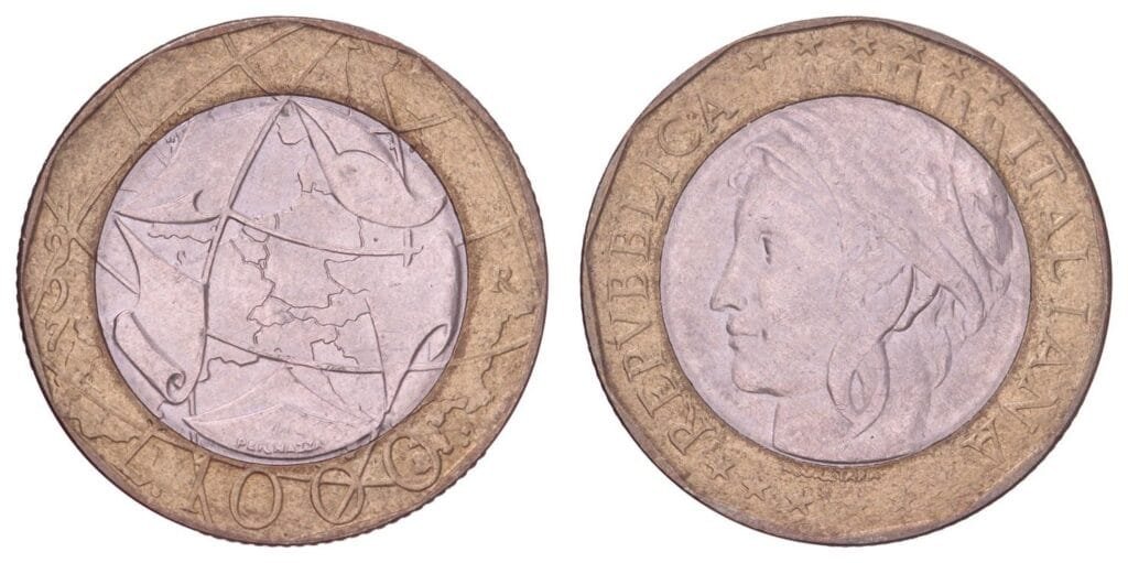 ITALY 1000 lire 1997 / Correct map / XF