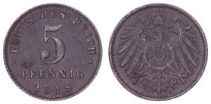 GERMANY 5 pfennig 1918 / Empire / VF