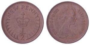 GREAT BRITAIN 1/2 penny 1971 VF