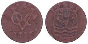 NETHERLANDS EAST INDIES 1 duit 1736 / Zeeland / VF-