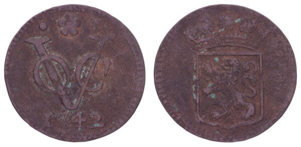 NETHERLANDS EAST INDIES 1 duit 1742 / Holland / VF-