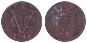 NETHERLANDS EAST INDIES 1 duit 1746 / Holland / VF-