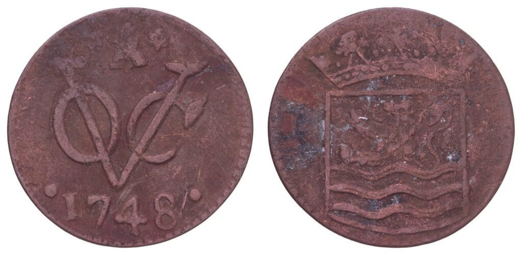 NETHERLANDS EAST INDIES 1 duit 1748 / Zeeland / VF-