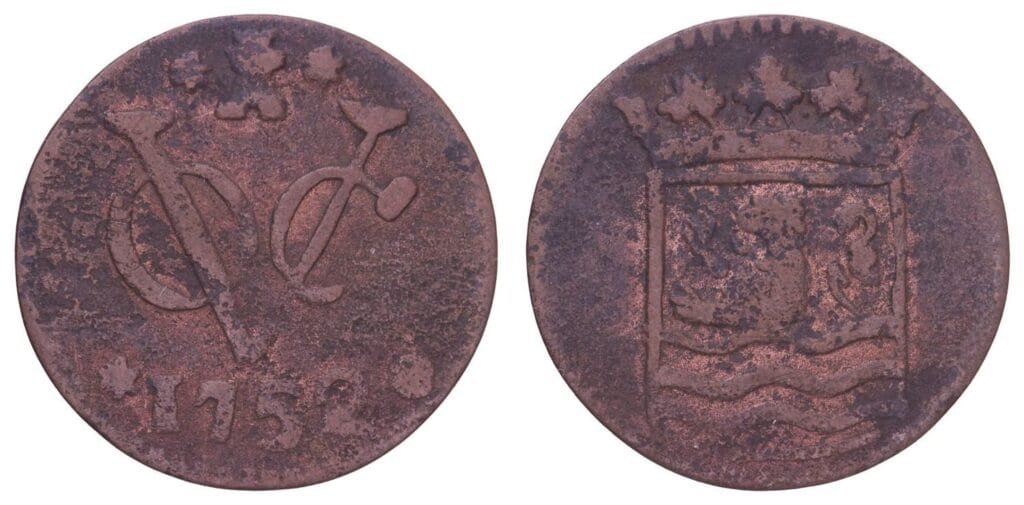 NETHERLANDS EAST INDIES 1 duit 1752 / Zeeland / VF-