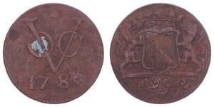 NETHERLANDS EAST INDIES 1 duit 1780 / Utrecht / VF-