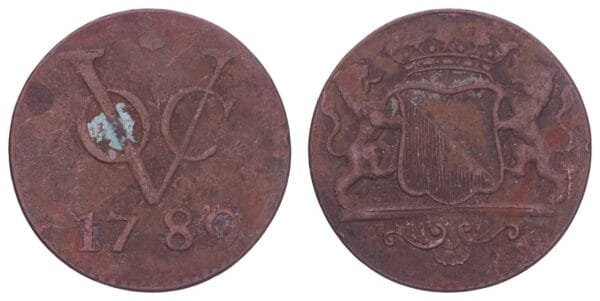 NETHERLANDS EAST INDIES 1 duit 1780 / Utrecht / VF-