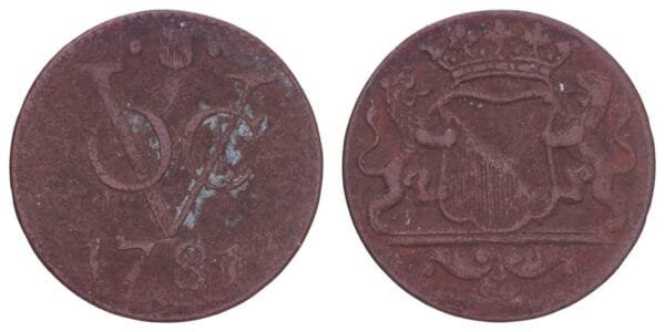 NETHERLANDS EAST INDIES 1 duit 1781 / Utrecht / VF-