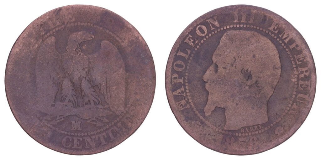 FRANCE 5 centimes 1856M F-