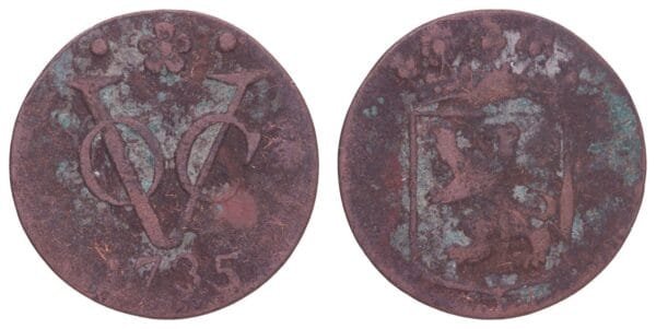 NETHERLANDS EAST INDIES 1 duit 1735 / Holland / F