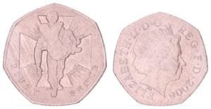 GREAT BRITAIN 50 pence 2006 / 150th Anniversary of the Institution of the Victoria Cross / VF