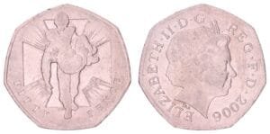 GREAT BRITAIN 50 pence 2006 / 150th Anniversary of the Institution of the Victoria Cross / VF
