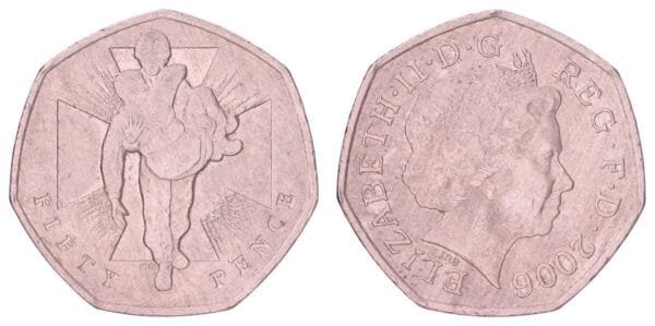 GREAT BRITAIN 50 pence 2006 / 150th Anniversary of the Institution of the Victoria Cross / VF