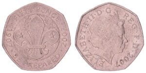 GREAT BRITAIN 50 pence 2007 / Centenary of the Founding of the Scouting Movement / VF