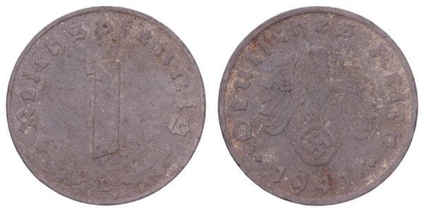 GERMANY 1 reichspfennig 1941B / 3rd Reich / F