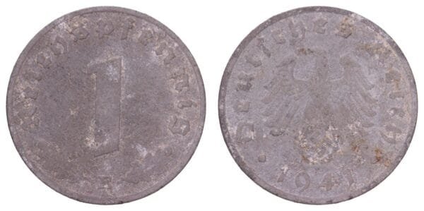 GERMANY 1 reichspfennig 1941E / 3rd Reich / F
