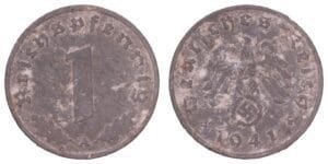 GERMANY 1 reichspfennig 1941A / 3rd Reich / F