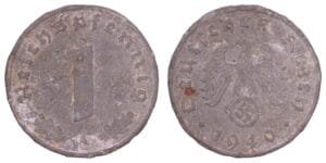 GERMANY 1 reichspfennig 1940A / 3rd Reich / F