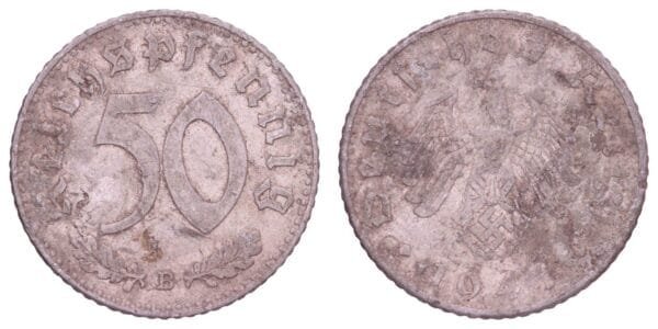 GERMANY 50 reichspfennig 1941B / 3rd Reich / F