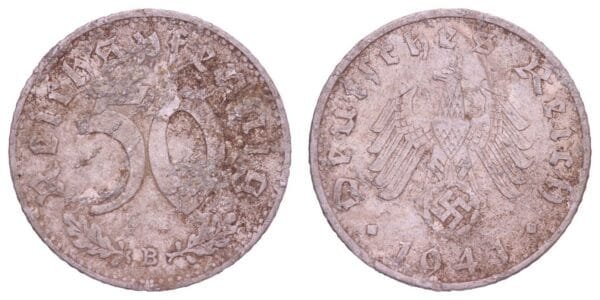 GERMANY 50 reichspfennig 1941B / 3rd Reich / F