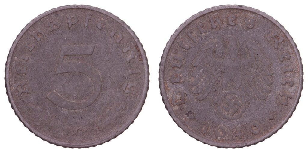 ALEMANIA 5 reichspfennig 1940G / Tercer Reich / VF